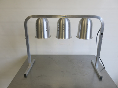 Adexa Commercial Food Warmer with 3 Heating Lamps, Model WL750. NOTE: requires bulbs.