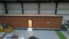 15.3m x 2.62m - Ex-Show Room Modular Housing Display Unit with Brick Front Finish, 2 Rendered Ends with Finish Required Top & Rear. Unit Sits on 2 x Sets of 6 Wheeled Galvanised Mobile Frames (7 x 3m). Fitted with Kitchen, Toilet, Shower room & Bedroom, A - 37