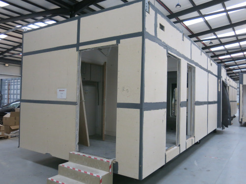 Lot Updated to be Combined with Lot 5a to make Complete Dwelling - 2 x Part Finished Galvanised Steel Modular Building, Clad with Wood Sheathing to Exterior....
