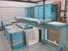 Large Quantity of Kitchen Cabinets, Doors, Fixtures & Fittings to Include: 53 x Assorted Cupboard Carcasses, 11 x Laminate Worktops (61.5 x 3m) & 69 x Luncas Door Panels & End Panels with Assorted Plinths, Fixtures & Fittings. Comes with 2 x Worktop Jigs. - 9