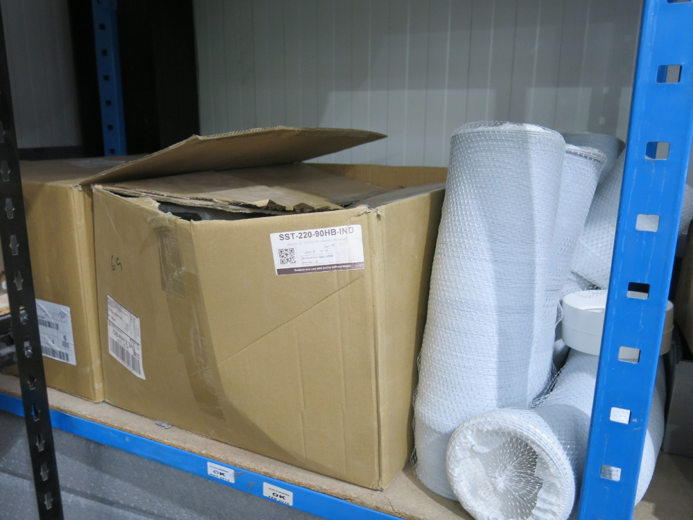 4 x Bays & Assorted Boxes of Ventilation Stock to Include: Pipework ...