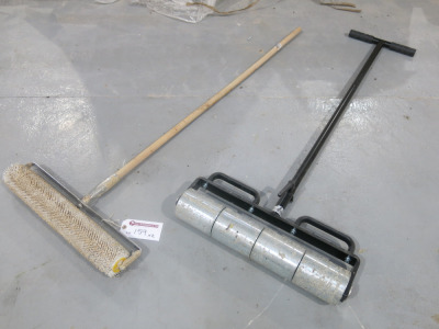 2 x Floor Rollers to Include Screed Spike & Weighted Roller.
