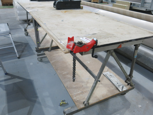 3 x Mobile Workshop Benches. Size H 86 x W150 x D100cm.