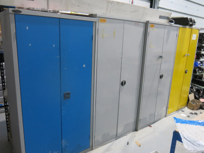 5 x Assorted 2 Door Metal Workshop Cabinets (As Viewed).