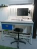 QMP Illuminated Workshop Bench with 240v Socket, Parts Rack, Stool, Lockable Draw with Key, Dell OptiPlex 5720 AIO Series i5 9th Gen PC, Model W20B on Bracket with Keyboard & Mouse. Size H167 x W120 x D80cm.