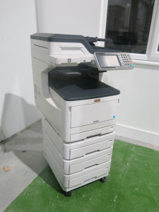 OKI MC853 Printer/Copier Model N35200B with 3 x Paper Trays.