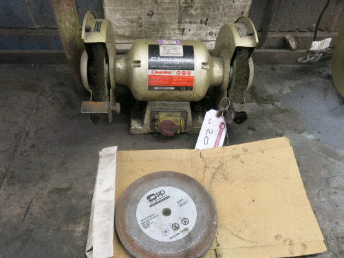 SIP 8" Bench Grinder, S/N P005601 - 2019/46, with Additional Wheel.