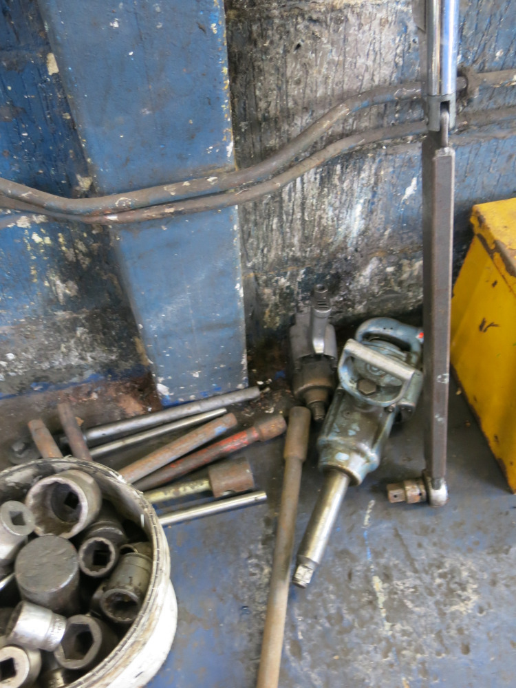 Selection of Heavy Duty Commercial Sockets, Pnuematic Gun & Large Wrench.
