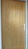 (11) Palletised Stack of 12 New/Packaged Seville Pre Finished Oak FD30 Doors in Container to Include: 9 x 892 x 2088 (60kg each), 1 x 692 x 2088 (43kg each), Pair 1521 x 2088 (99kg), Pair 1321 x 2088 (93kg). - 2