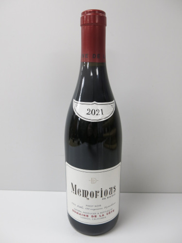 Memorious STA. Rita Hills Pinot Noir Red Wine, 2021, 750ml.