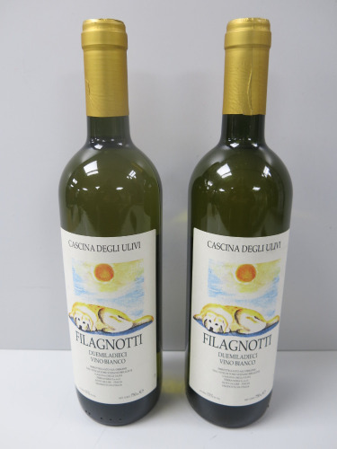 WITHDRAWN DUE TO ROT CLAIM: 2 x Bottles of Cascina Degli Ulivi Filagnotti Bianco White Wine, 750ml.