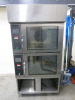 Pair of Mono Equipment Stacked BX Eco Touch Ovens, Model FG158T-A54, S/N 2000318039 & 2000318042, DOM 01/20, Single Phase. Comes with Extractor & Mobile Stainless Stand. Size H205 x W102 x D84cm.