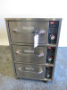 Hatco Freestanding 3 Drawer Warmer, Model HDW-3N, S/N 6156461941, On Castors. Size H86 x W53 x D69cm.