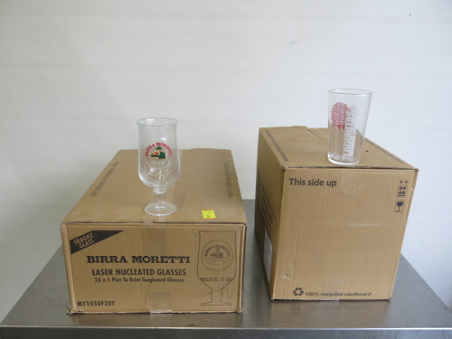 Quantity of Branded Pint Glassware to Include: 16 x Birra Moretti & 24 x Lagunitas.