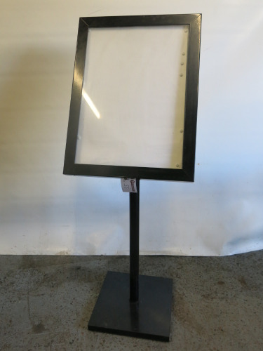 Free Standing LED Illuminated Menu Stand, H142cm. Note: requires power supply.