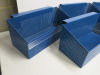 9 x Metal Storage Merchandise Containers in Blue, Size H20 x W50 x D27cm. - 4