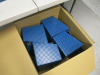 9 x Metal Storage Merchandise Containers in Blue, Size H20 x W50 x D27cm. - 5