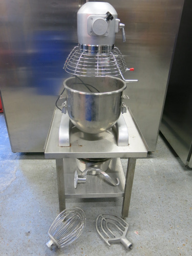 Blizzard Planetary 20Lt Mixer, Model FMX20, S/N C1711904088, DOM 04/2109.Comes with Beater, Whisk, Dough Hook & Stainless Steel Stand.