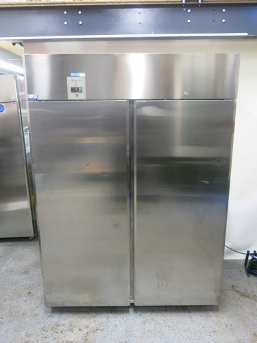 Electrolux Stainless Steel Double Door Freezer, Model RE4142FFCG, S/N 94910002, YOM 2019, Size H201 x W143 x D83cm.