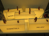 5 x Light Boxes with Assorted Cut Vinyl Lettering & Leather Straps. Size H26 x W50 x D15cm. - 5