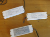 3 x LED Lit signs to Include: 1 x Double Sided Led Lit Deli Sign on Blue Metal Box Frame with 2 x LED Drivers. Size H11 x W31 x D15cm. 1 x Led Lit Pasta Sign with LED Driver, Size H11 x W47 x D6cm & 1 x Led Lit Rotisserie Sign, Size H11 x W86 X D10cm ( - 6