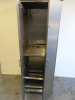 2 Door Stainless Steel Lockable Cupboard with Shelves & Key, Size H178 x W58 x D60cm. - 2