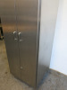 2 Door Stainless Steel Lockable Cupboard with Shelves & Key, Size H178 x W58 x D60cm. - 5