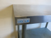 Vogue Stainless Steel Prep Table with Shelf Under, Size H90 x W90 x D60cm. - 2