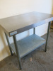Vogue Stainless Steel Prep Table with Shelf Under, Size H90 x W90 x D60cm. - 3
