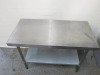 Stainless Steel Prep Table with Shelf Under, Size H90 x W120 x D60cm - 3