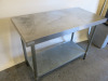 Vogue Stainless Steel Prep Table with Shelf Under, Size H90 x W120 x D60cm - 4