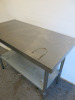 Vogue Stainless Steel Prep Table with Shelf Under, Size H90 x W120 x D60cm - 3
