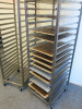 2 x Stainless Steel 20 Tray Catering Trolley, Size H182 x W48 x D60cm. Comes with 15 Trays. - 2