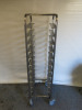 Stainless Steel 12 Tray Catering Trolley, Size H168 x W43 x D57cm.