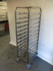 Stainless Steel 12 Tray Catering Trolley, Size H168 x W43 x D57cm. - 2