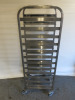 Stainless Steel 12 Tray Catering Trolley, Size H168 x W43 x D57cm. - 3