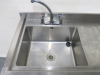 Stainless Steel Single Bowl Sink with Taps & Shelf Under, Size H90 x W120 x 60cm. - 4
