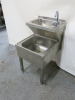 Stainless Steel Janitorial Sink & Basin Unit, Size H90 x W50 x D60cm. NOTE: requires leg. - 2