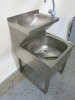 Stainless Steel Janitorial Sink & Basin Unit, Size H90 x W50 x D60cm. NOTE: requires leg. - 4