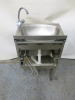 Stainless Steel Janitorial Sink & Basin Unit, Size H90 x W50 x D60cm. NOTE: requires leg. - 5
