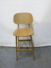 5 x Wooden Oak Frame High Back Stall in Natural Finish, Size 110cm. - 3