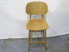 5 x Wooden Oak Frame High Back Stall in Natural Finish, Size 110cm. - 8