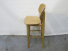 4 x Wooden Oak Frame High Back Stall in Natural Finish, Size 110cm. Note: only 4. - 4