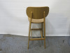 4 x Wooden Oak Frame High Back Stall in Natural Finish, Size 110cm. Note: only 4. - 5