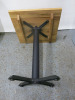 10 x Wooden Oak Finish Top Dining Table on Black Metal Frame, Size H75 x W60 x D60cm. - 5