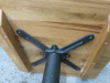 10 x Wooden Oak Finish Top Dining Table on Black Metal Frame, Size H75 x W60 x D60cm. - 6