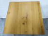 15 x Wooden Oak Finish Top Dining Table on Black Metal Frame, Size H75 x W60 x D60cm. - 4