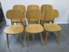16 x Wooden Oak Finish Frame Dining Chair in Natural Finish, Size H83cm. - 3