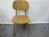 16 x Wooden Oak Finish Frame Dining Chair in Natural Finish, Size H83cm. - 6
