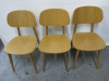 19 x Wooden Oak Finish Frame Dining Chair in Natural Finish, Size H83cm. - 3